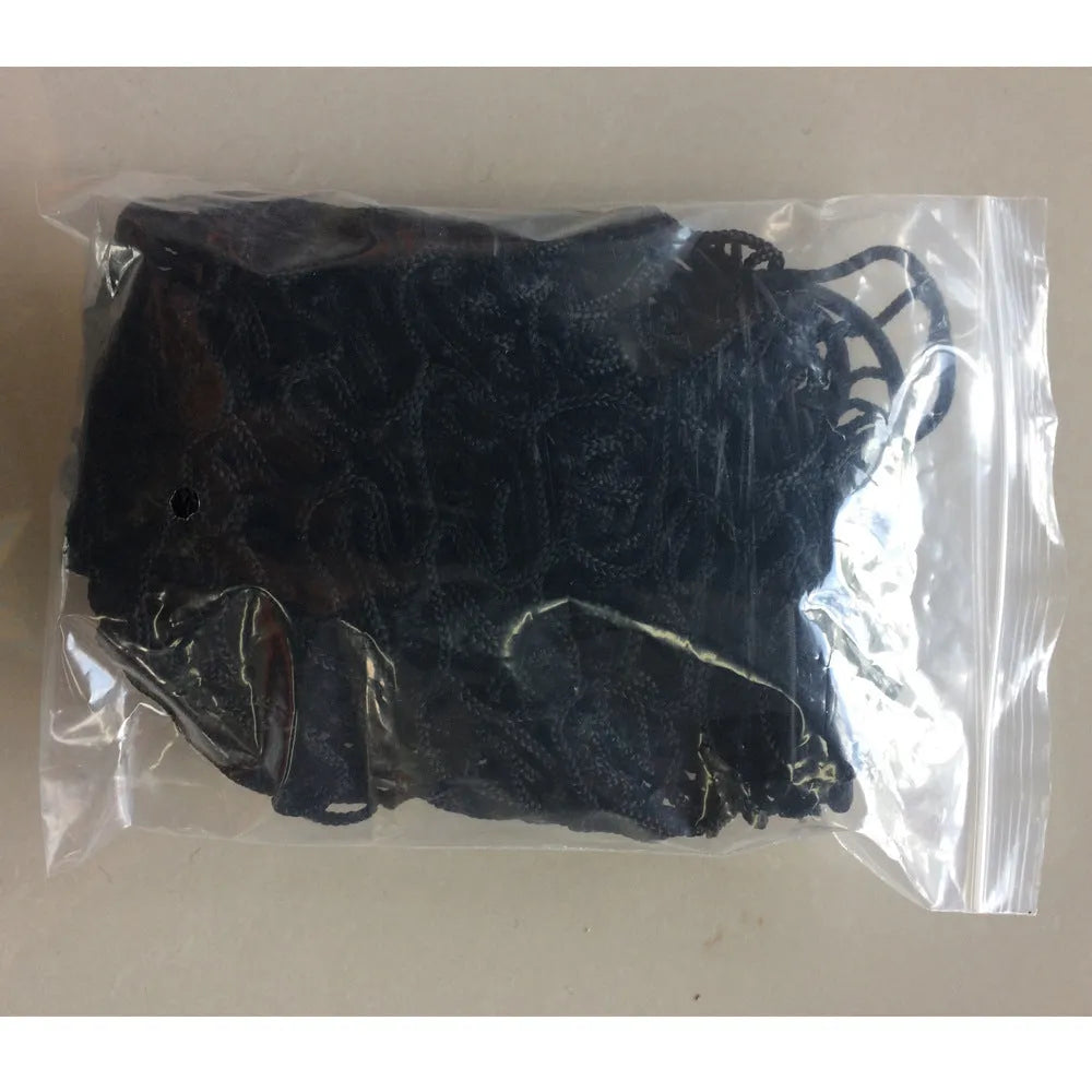 Black mesh dog protective net for car boot, 120cm by 70cm, on white background