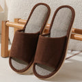Women's open toe linen slippers in multiple colours with thickened sole