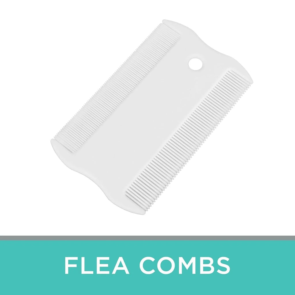 Double-sided pet flea comb with dense teeth design for dogs and cats