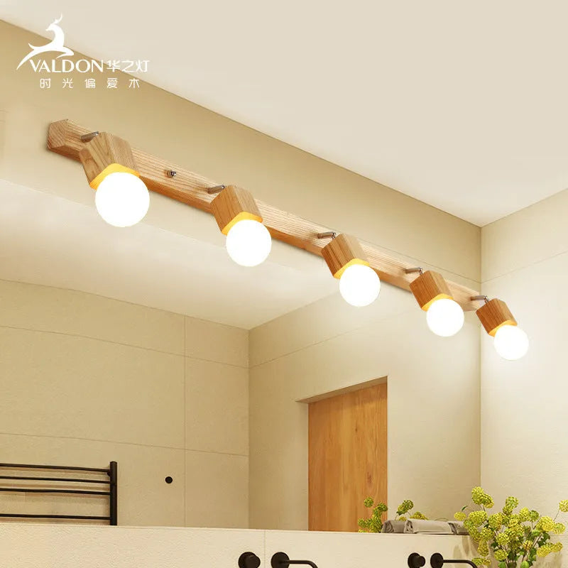 24cm diameter LED mirror wall lamp with single head and cabinet design