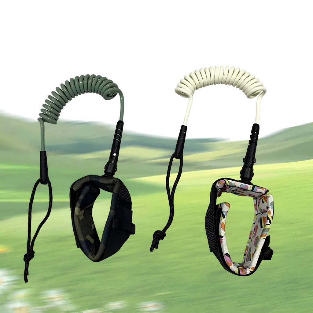 Surfboard hand holding rope showing high elasticity construction with 50kg tension strength