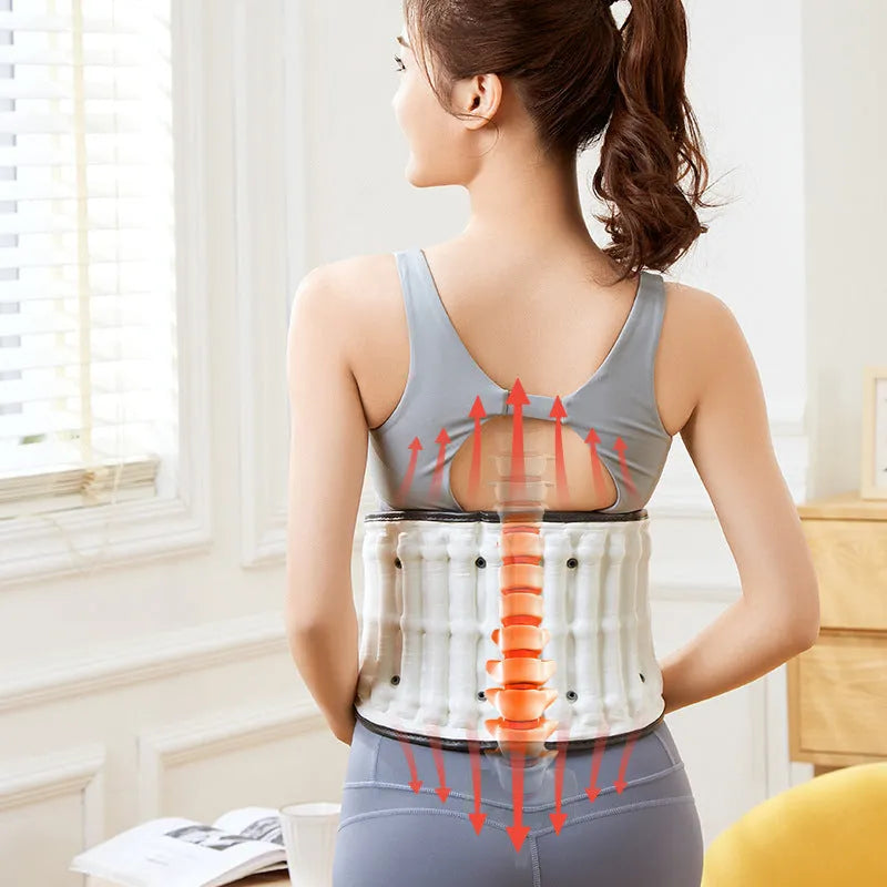 Lumbar disc waist supporter with automatic inflation system in sizes S and M