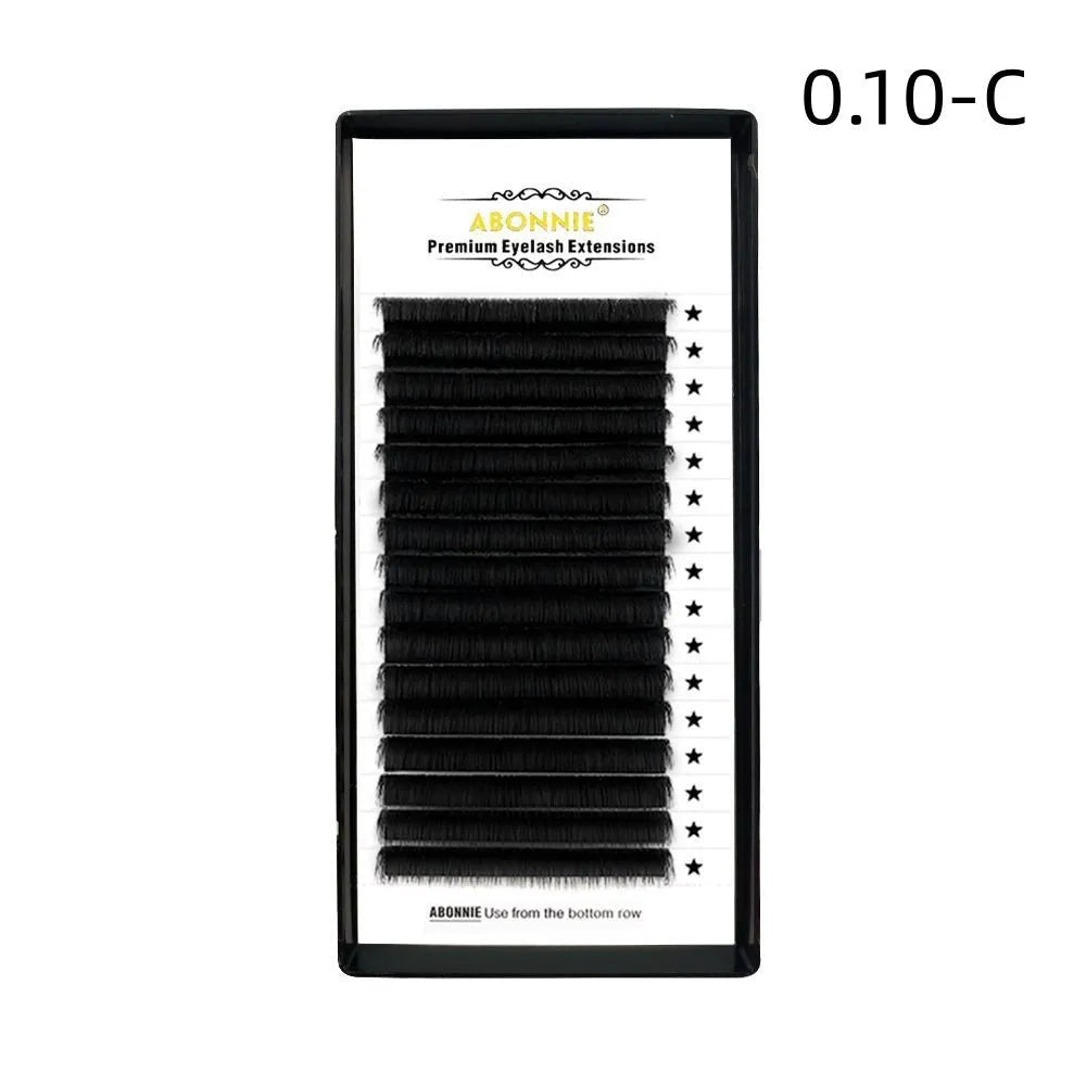 Mink hair false eyelashes showing 16 dense rows with length options from 8mm to 18mm