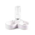 White cat water fountain with stainless steel top for indoor use.