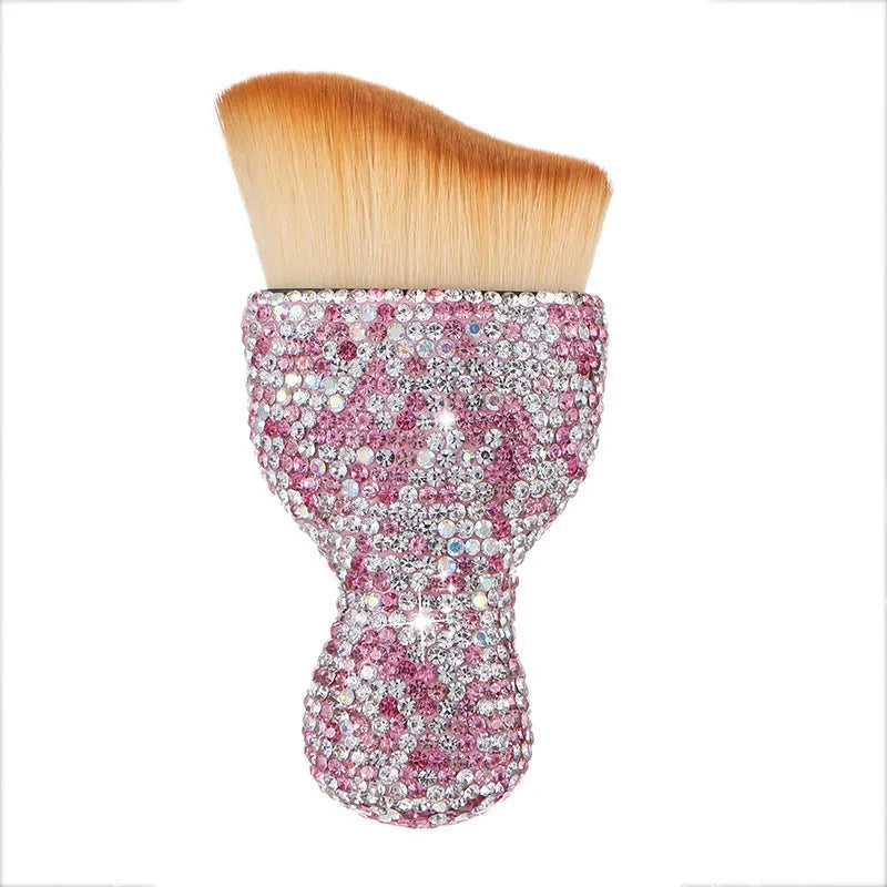 PVC car interior cleaning brush in white pink black colours measuring 10cm length 5cm width