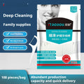 Disposable dental floss with independent packaging in 180x238mm plastic bag showing 100 or 108 pack options
