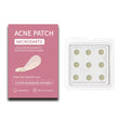 Box of 9 transparent acne patches for pimple treatment on skin