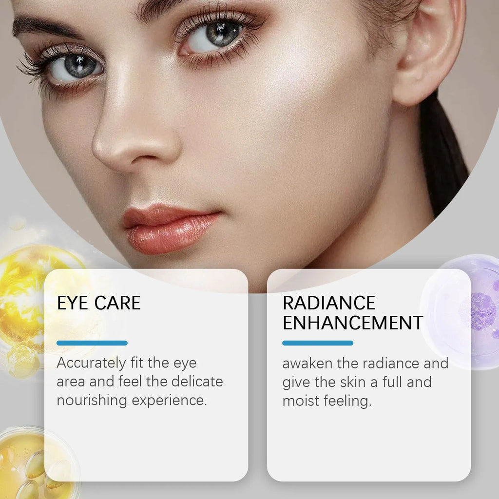 Micro needle eye mask patch for under-eye treatment with dissolving delivery system