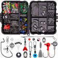 Weihe 257-piece fishing lure accessories set in ABS tackle box with hooks and weights