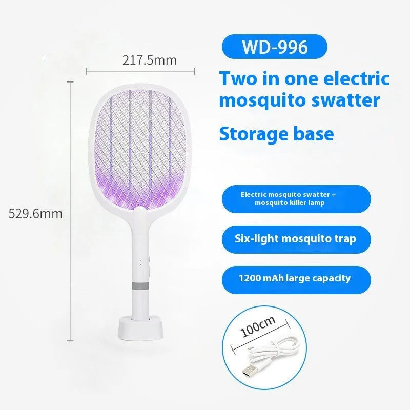 Rechargeable electric mosquito swatter with ABS plastic shell for household insect control