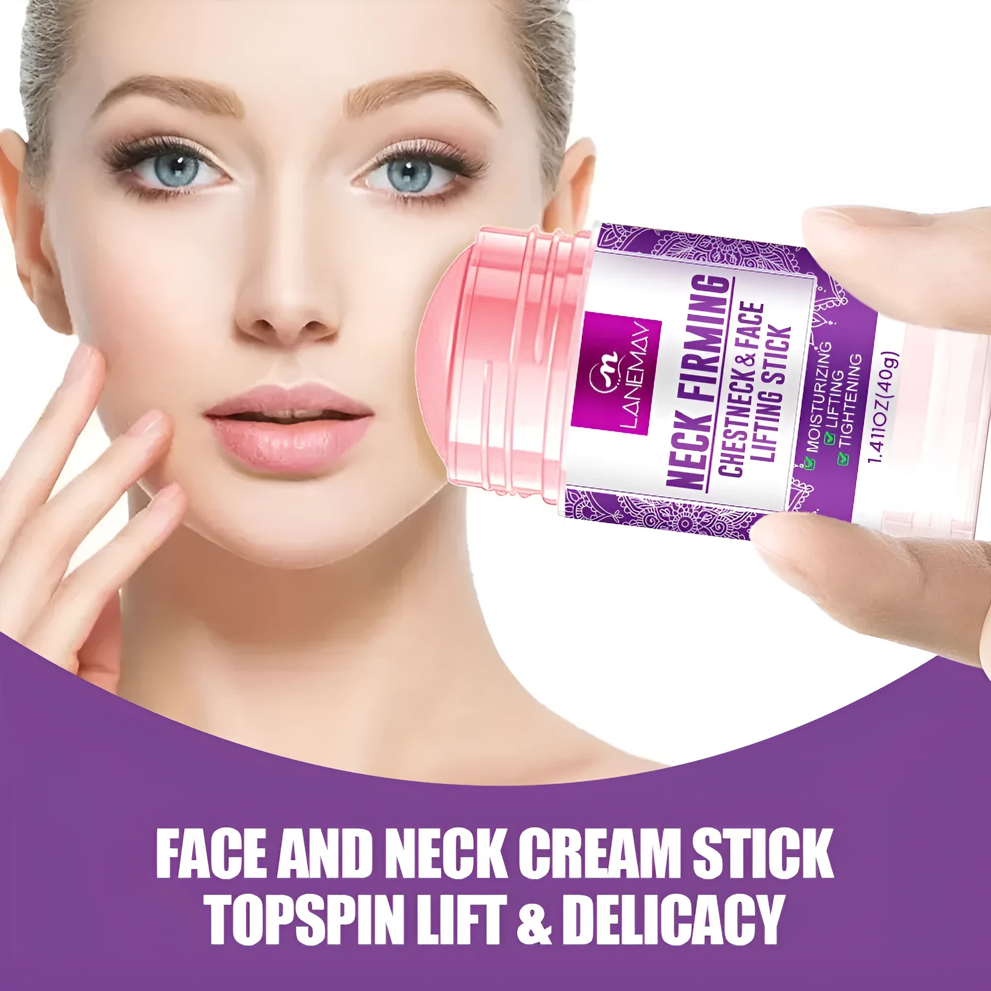 40g jar of anti-wrinkle neck firming cream for moisturising and brightening skin