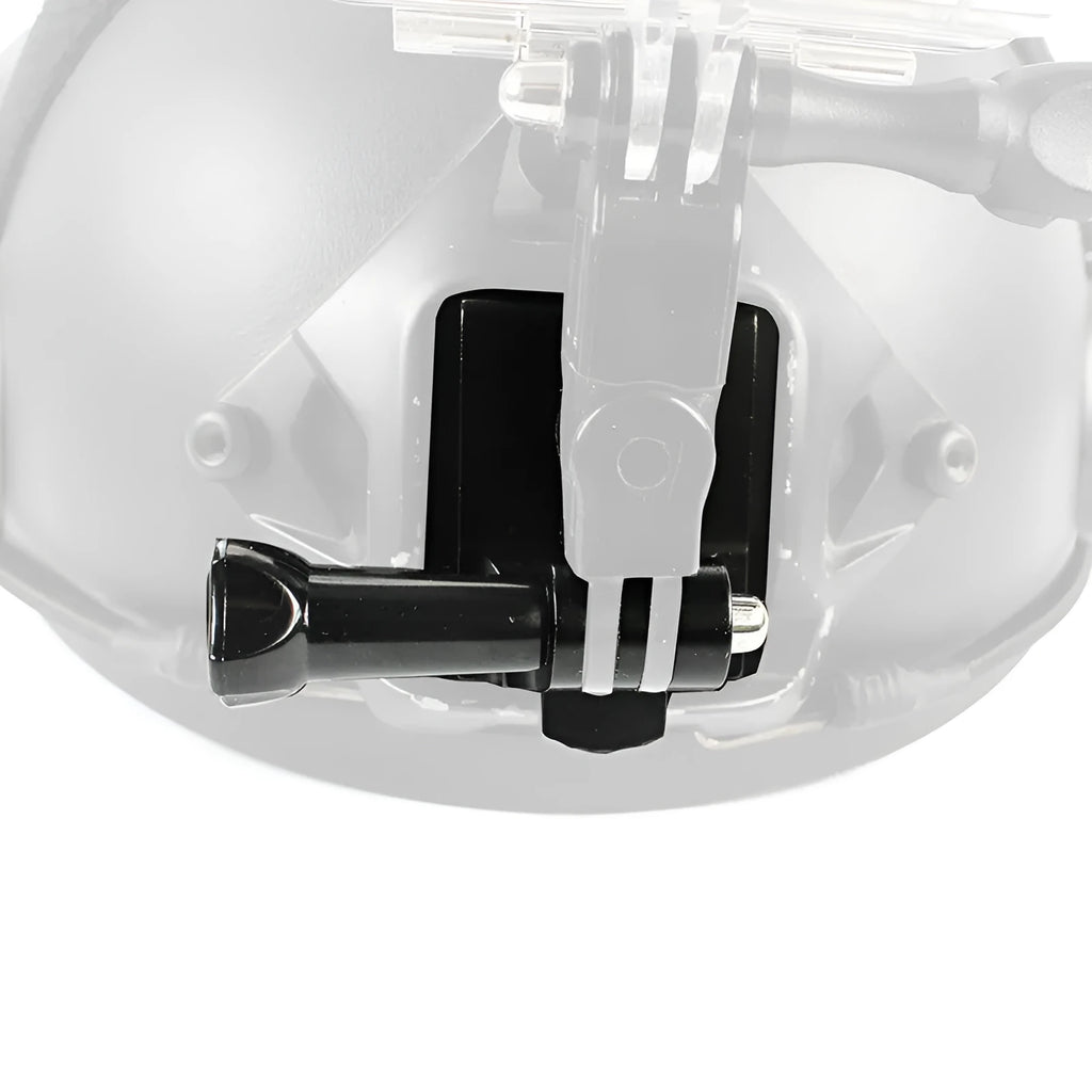 Black aluminium alloy helmet holder with quick-release bracket for GoPro 3 and 4 cameras