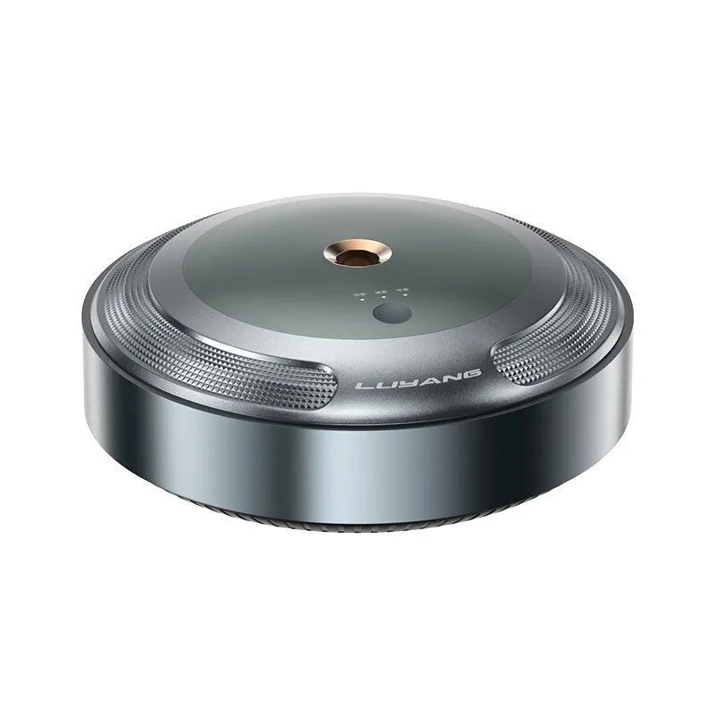 Automatic car air freshener diffuser with zinc alloy shell, three fragrance oils, and USB charging cable