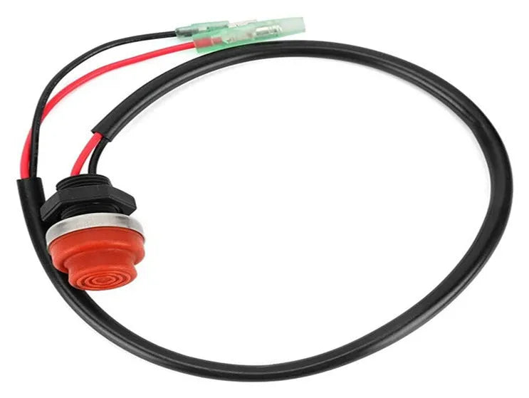 YAMAHA outboard motor kill switch stop cord with plastic body and coiled rope lanyard