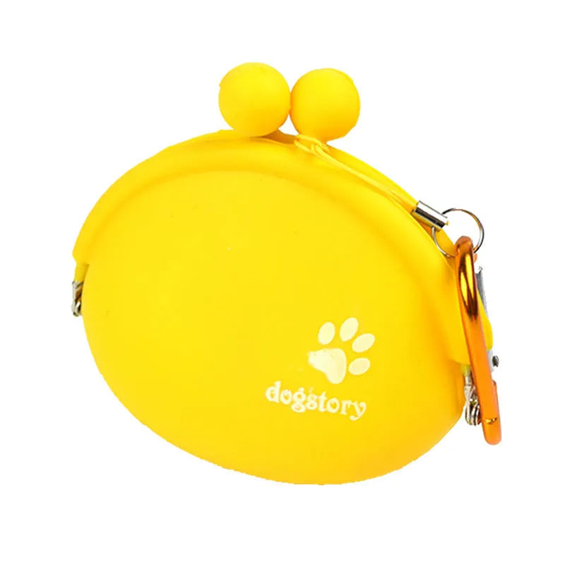 Silicone dog treat waist bag with hook and loop closure in assorted colours