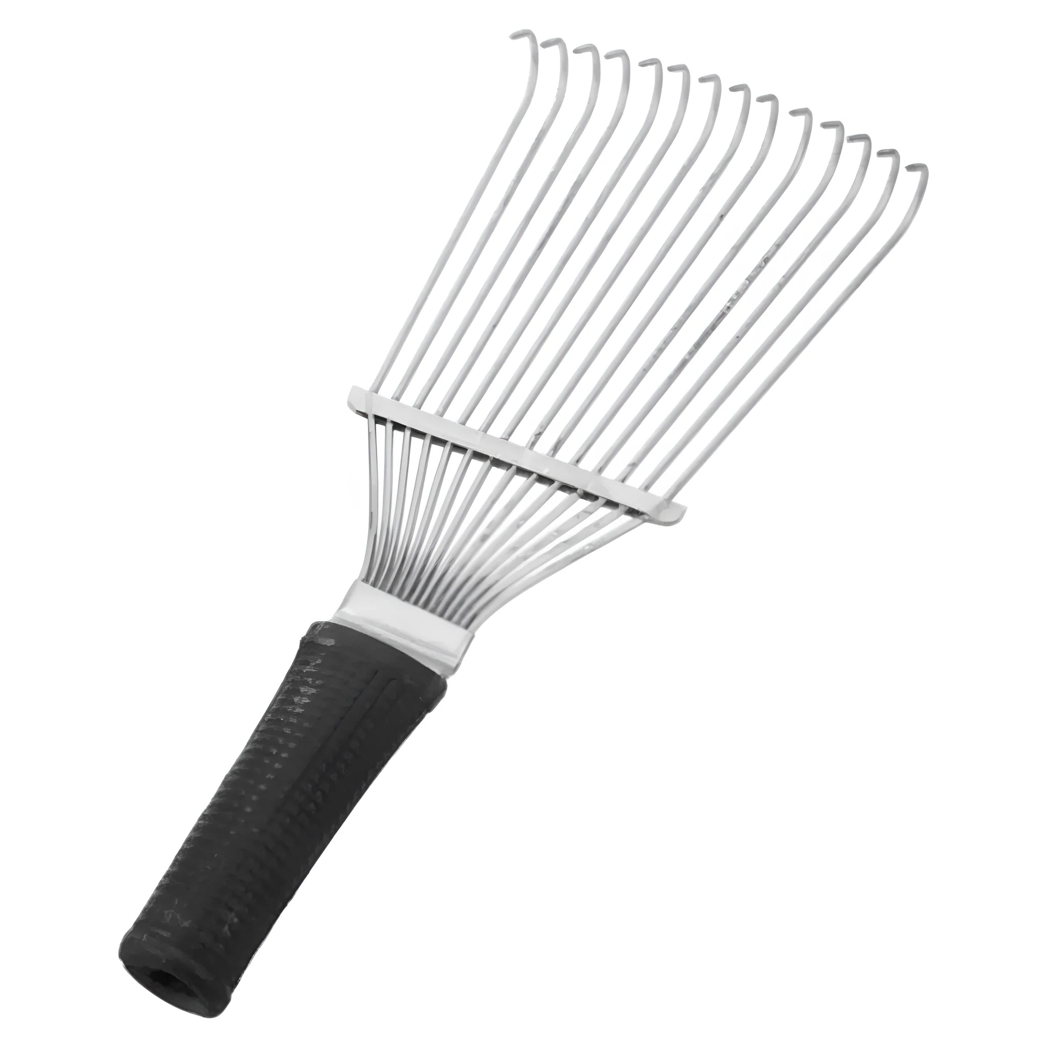 Black stainless steel pet grooming rake comb 33cm long for horses and dogs