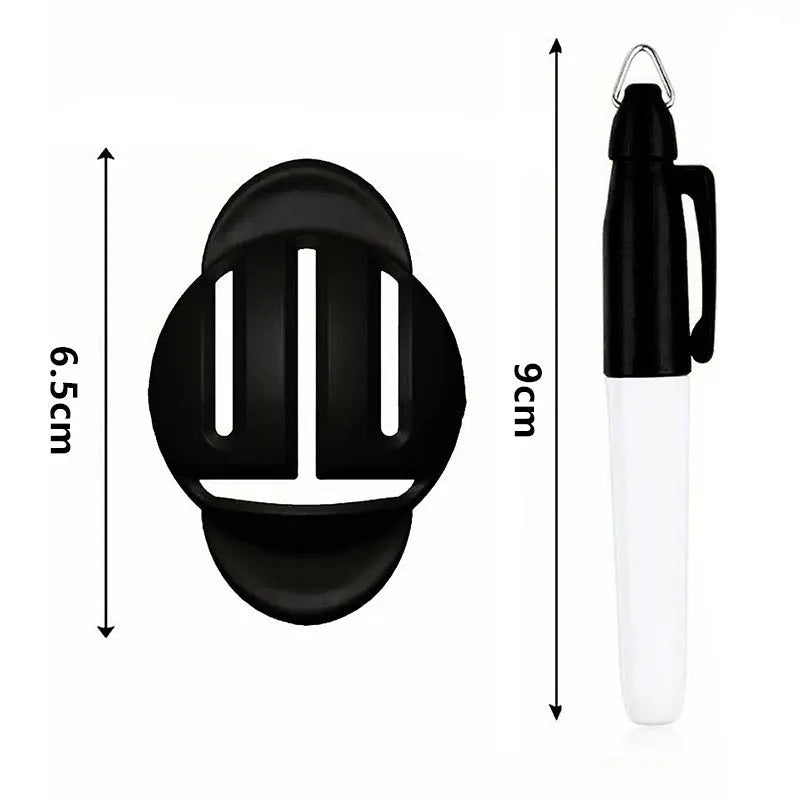 Outdoor golf scriber putter alignment tool with four plastic scribers and drawing pen