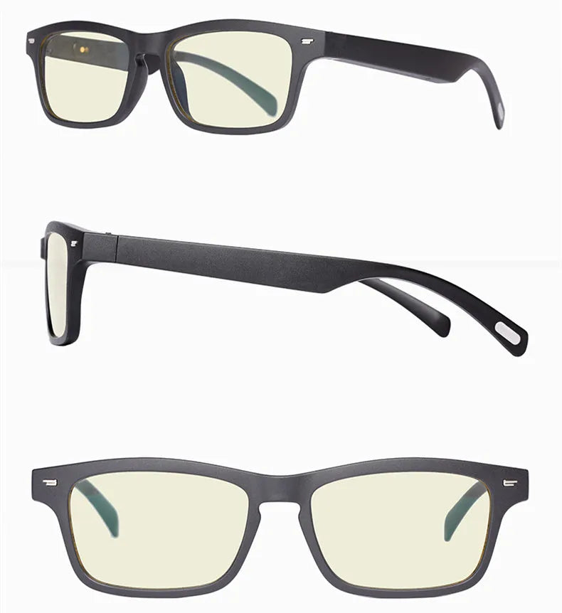 Smart Bluetooth audio sunglasses with polarised lenses on a sports background.