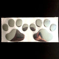 PVC car sticker with hand-shaped brush design showing footprint pattern for bumper scratch coverage