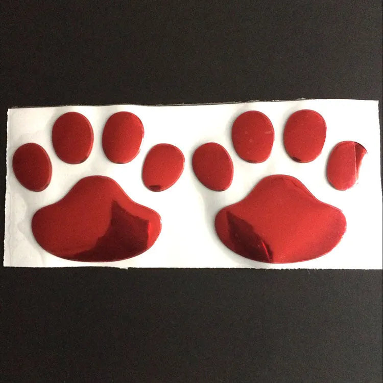 PVC car sticker with hand-shaped brush design showing footprint pattern for bumper scratch coverage