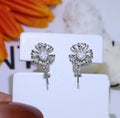 S925 sterling silver baroque flower earring frames for DIY jewellery making in gold and silver finishes