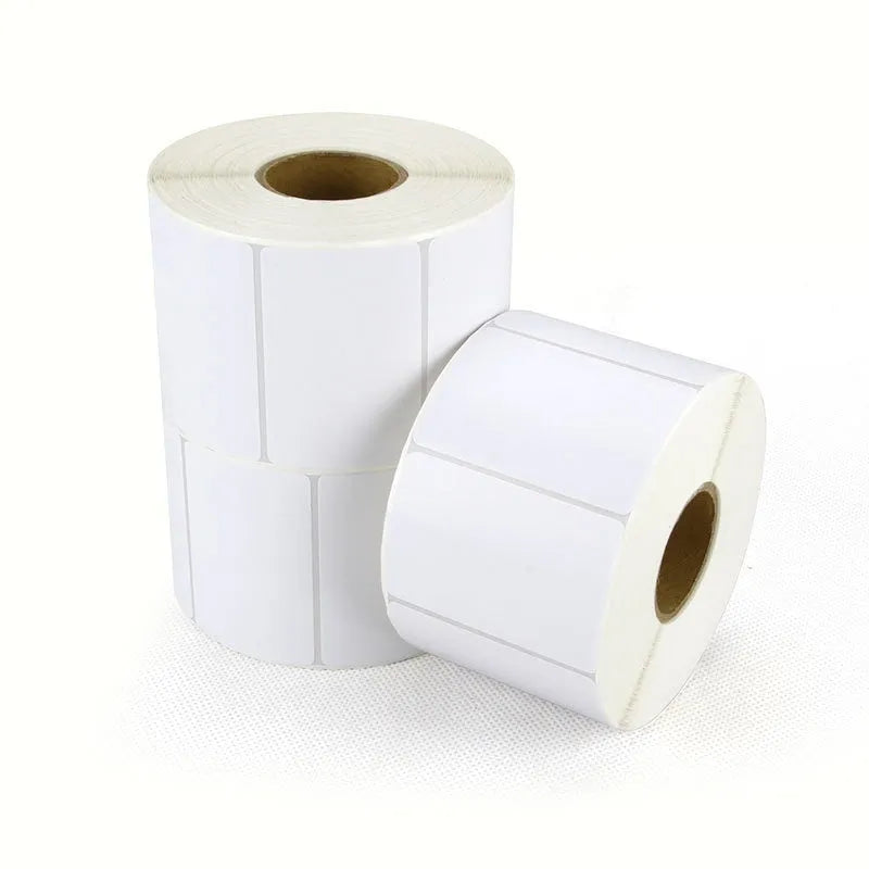 Roll of white 40x40mm four-proof thermal label paper adhesive stickers for retail pricing