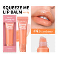 Sweet fruit flavour moisturising squeeze lip balm in 6g tube with five flavour options: Grape, Honeydew, Peach, Strawberry, and Vanilla Frosting