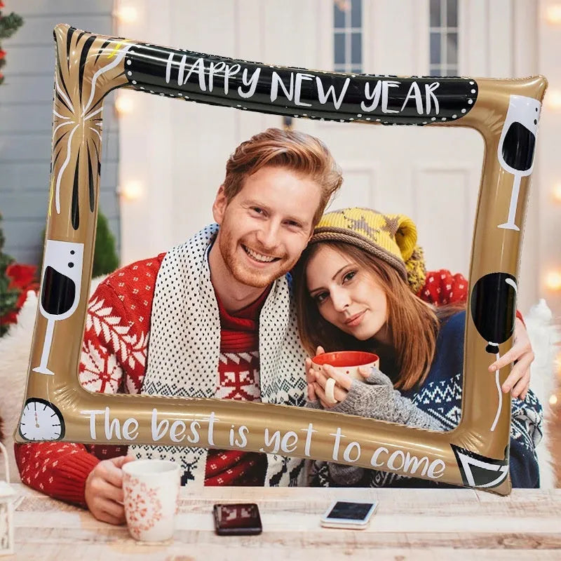 Christmas inflatable PVC photo frame for youth photography and coordination training