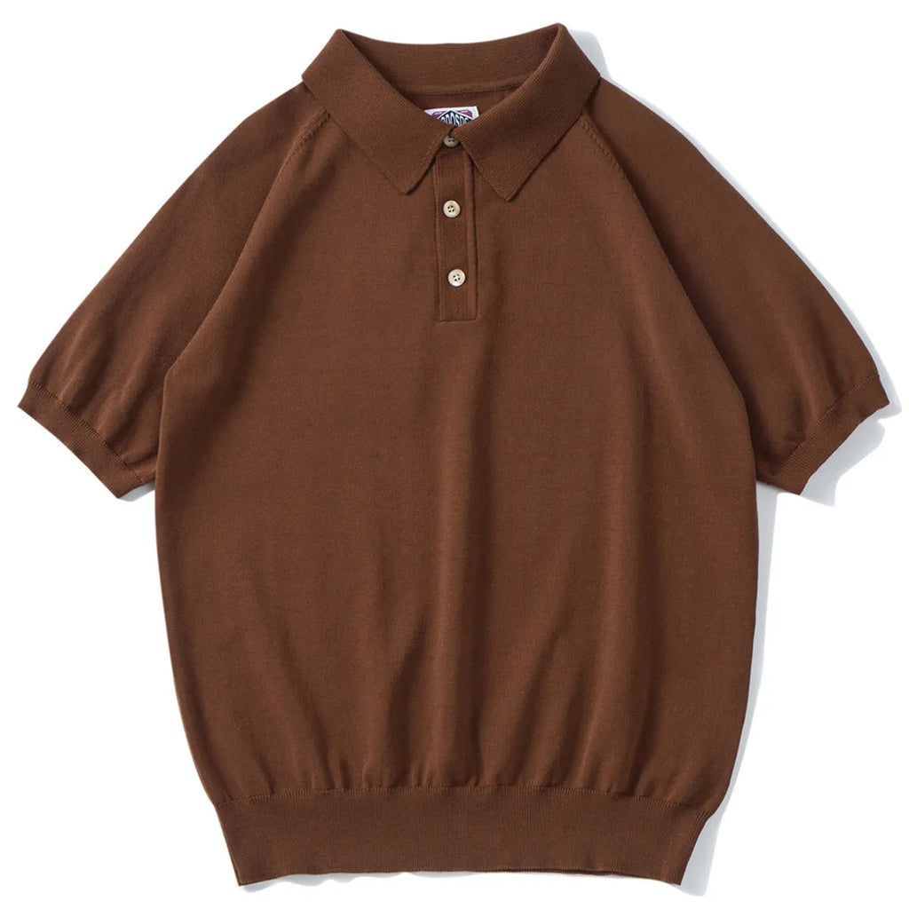 Retro slim fit short-sleeved cotton T-shirt shown in a solid colour on a hanger.