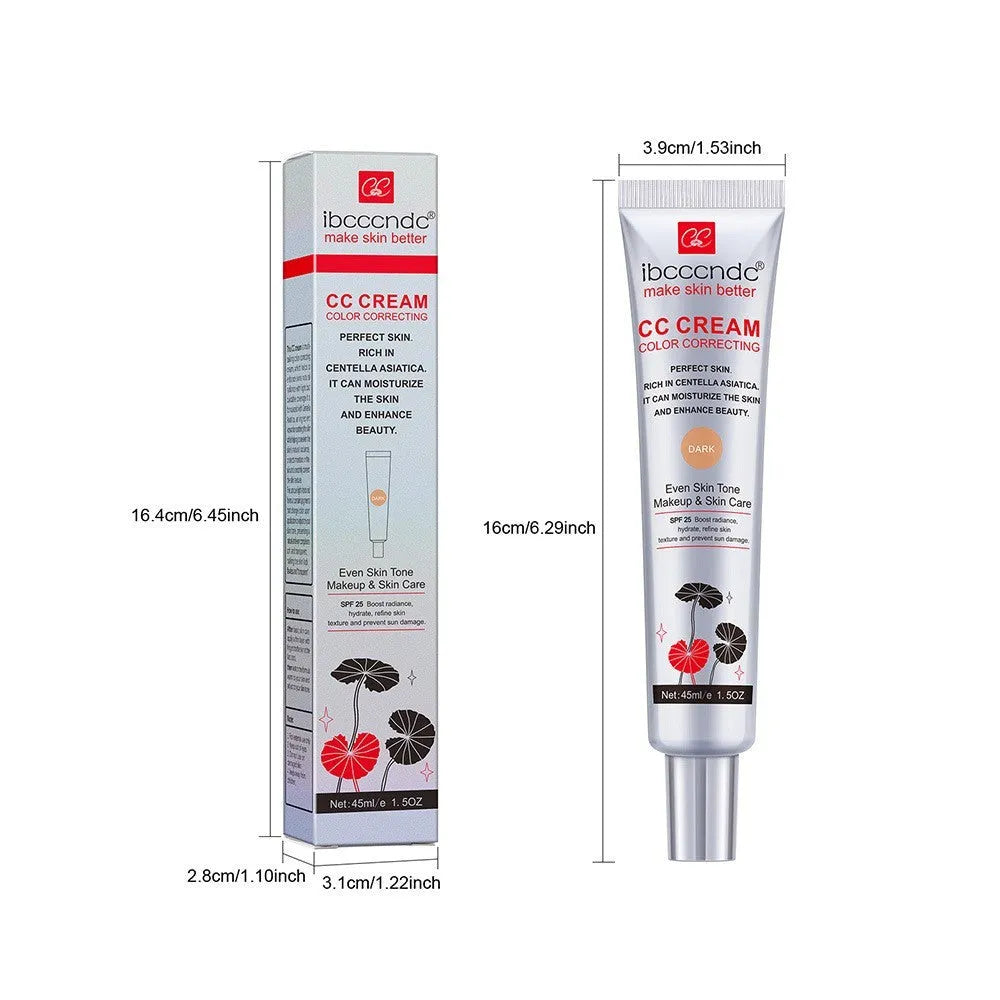 Erborian Centella Asiatica CC cream tube in light and dark shade options for colour-correcting makeup