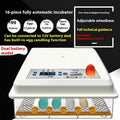 Fully automatic plastic incubator with 16 egg capacity and digital temperature control panel