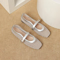 Women's summer mesh pumps with hollow out design, buckle closure, and low flat heel in multiple colour options