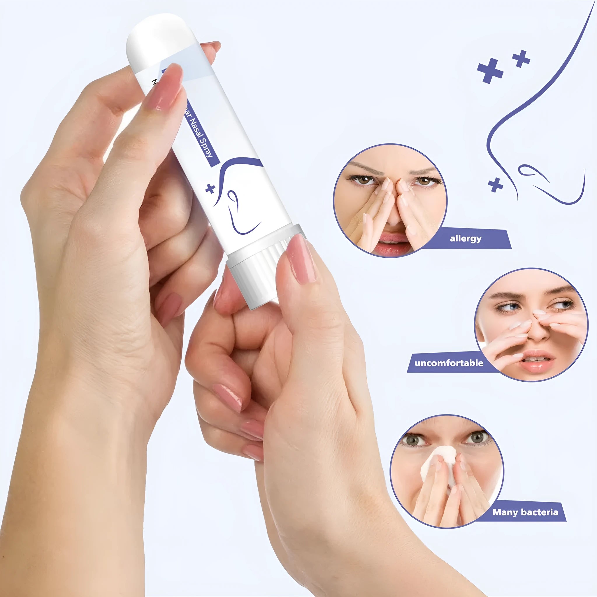 Manual family nasal suction device with plunger for mucus removal in home settings