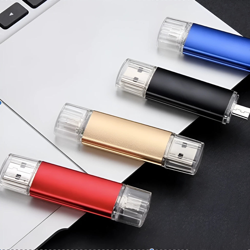 Caike aluminium alloy USB 2.0 flash drive in silver with USB connector visible
