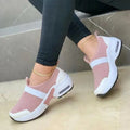 Women's flat lightweight mesh sneakers in multiple colours with a rubber sole