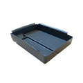 Black wireless charging storage box with QI compatibility and storage compartment