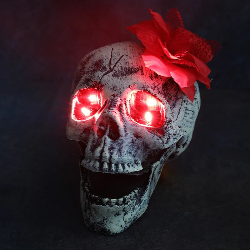 Halloween LED skeleton arm ground stake light with solar panel and waterproof battery cover