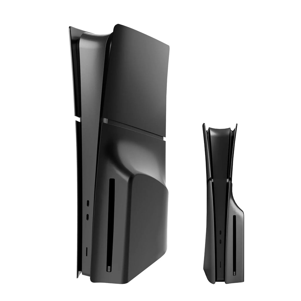 PS5 Slim replacement shell in ABS plastic showing colour options and dimensions