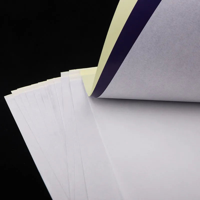 A4 clear tattoo transfer paper sheets with transfer paste gel for stencil creation