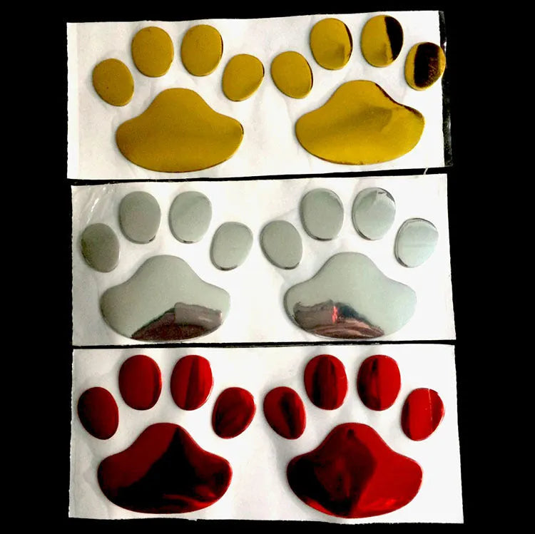 PVC car sticker with hand-shaped brush design showing footprint pattern for bumper scratch coverage