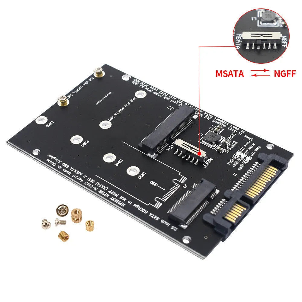 SATA3 to M.2 NGFF MSATA SSD conversion adapter card for 2280 size drives
