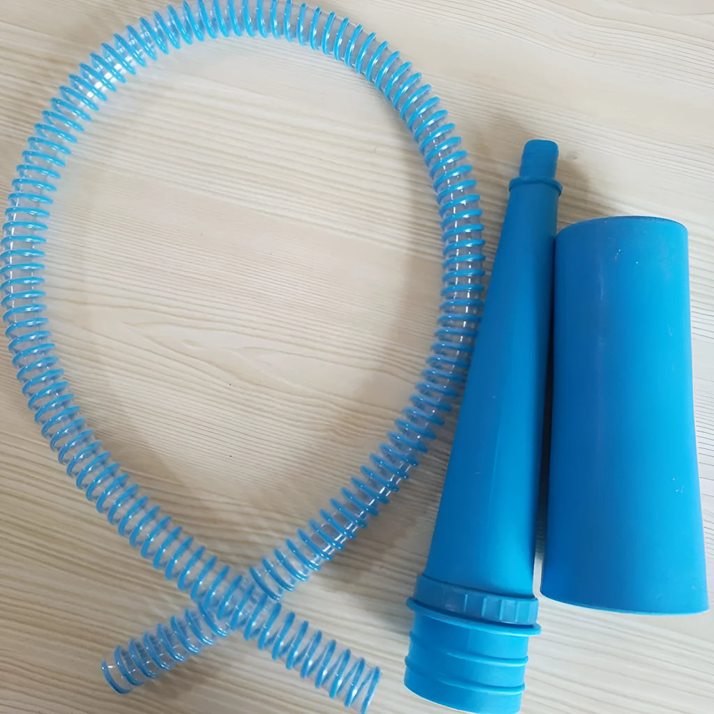 Blue plastic vacuum cleaner suction pipe attachment with round head, 114cm length for appliance dust cleaning