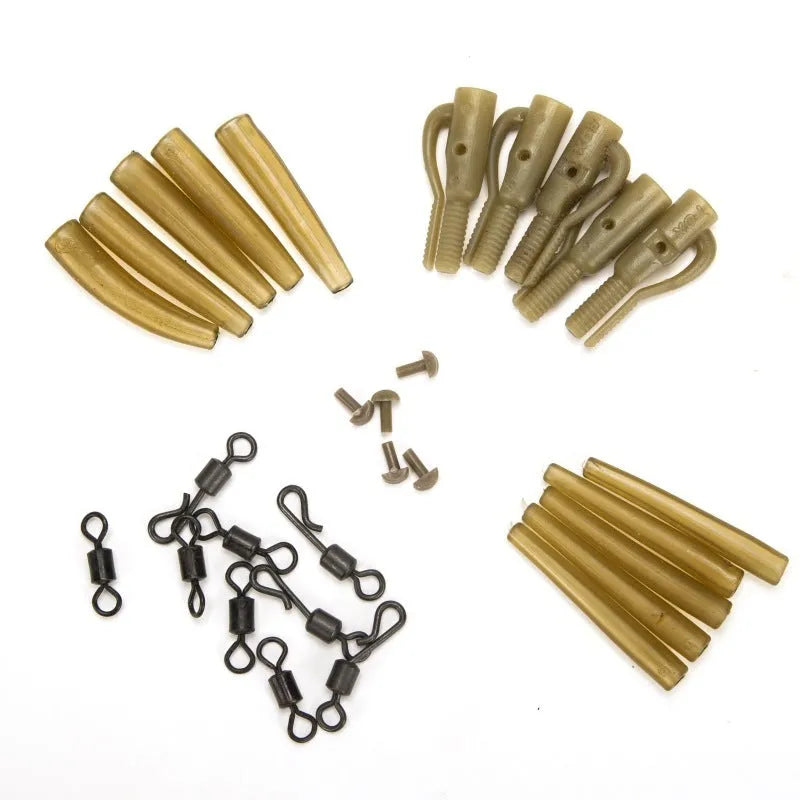 European carp fishing 30-piece accessory card with anti-winding pipes, threaded hoses, rotation pieces and screws