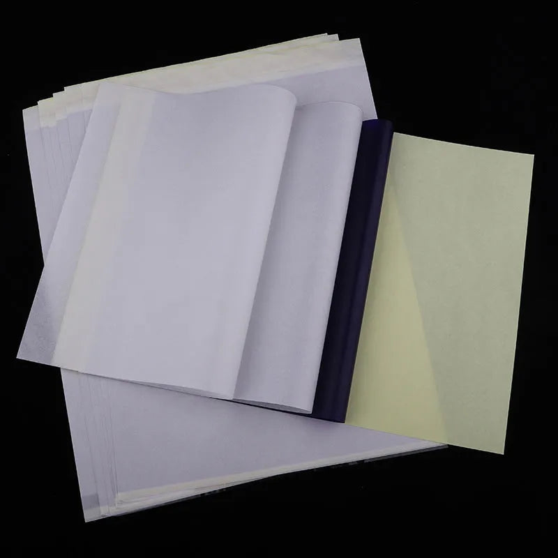 A4 clear tattoo transfer paper sheets with transfer paste gel for stencil creation