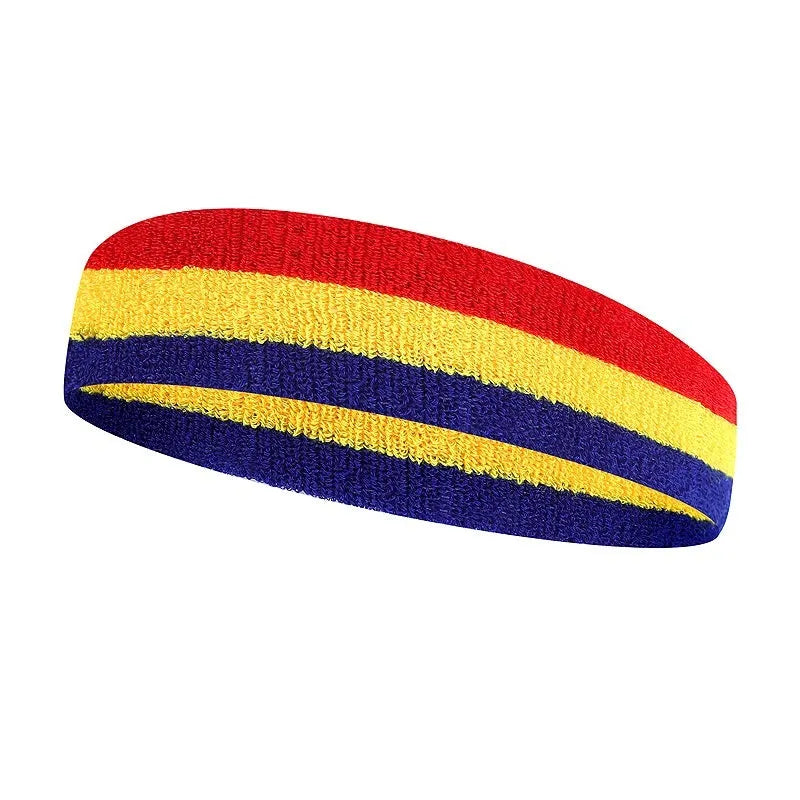 Adult sports headband in multiple colour combinations for running and basketball