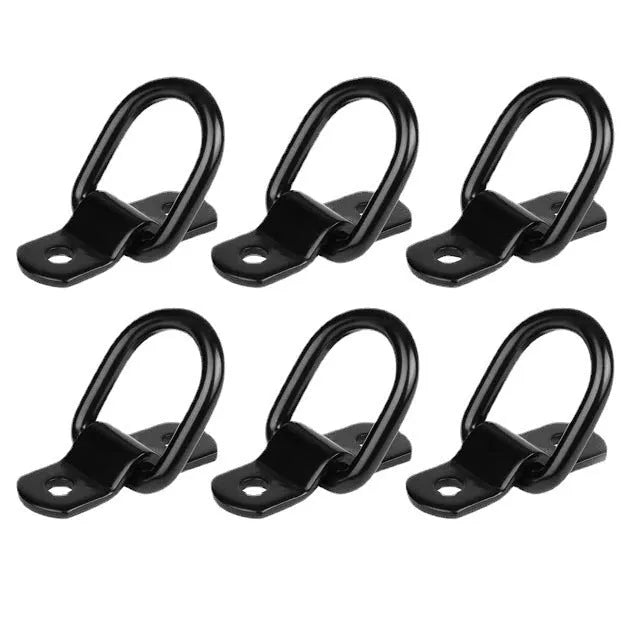 Galvanized carbon steel floor hook with black finish for truck cargo securing