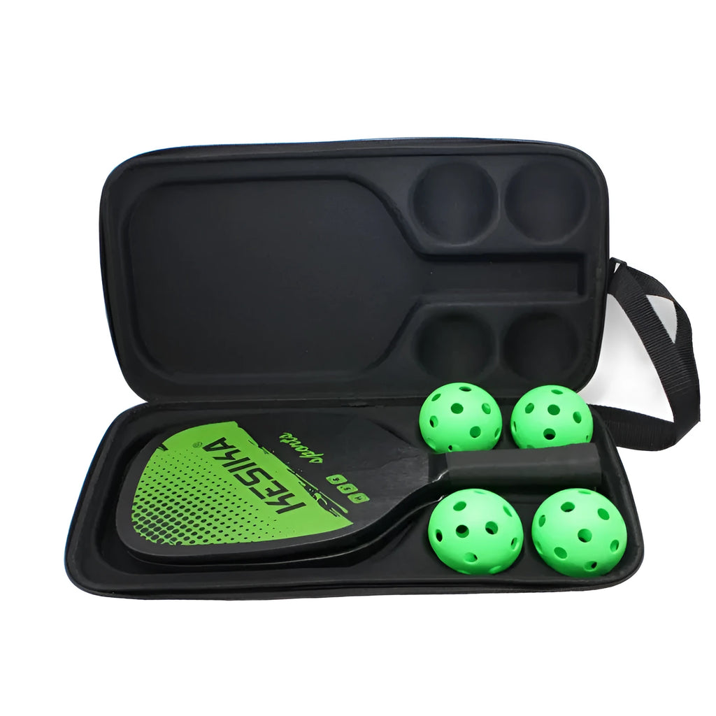 Black Peak pickleball racket storage bag with dual shoulder straps on a grey background