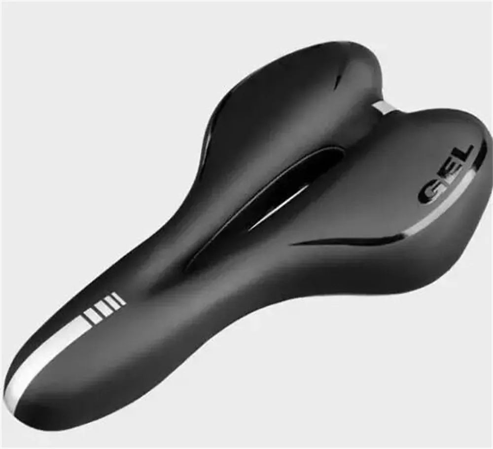 Bicycle saddle cushion with PU leather surface and included cycling tools including wrench and tire patches