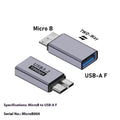 USB AM to Micro-B adapter converter plug for mobile hard drives and phones