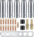 Welding fittings conductive nozzle protection suit 25-piece copper set with 15 conductive nozzles and 19mm length
